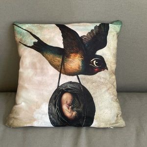 Artist created mysterious accent pillow